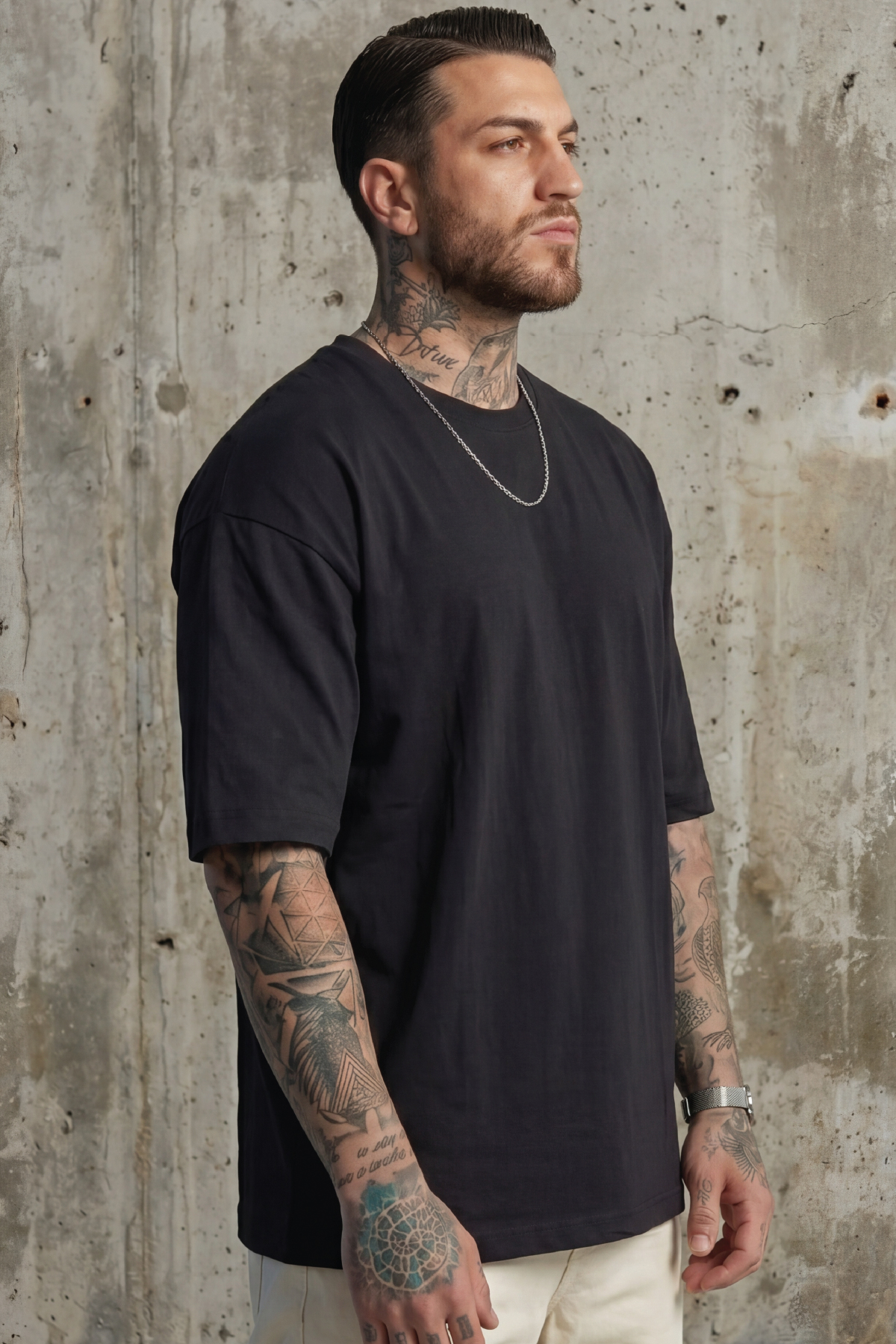 Oversize Heavy Tee - Black No.04